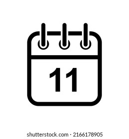 Eleventh Day Icon Symbol Vector For Illustration Web Design Element, Logo, App, UI, EPS10.