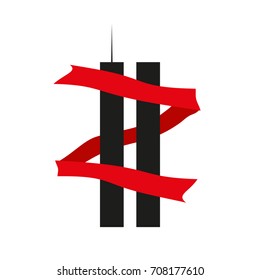 the eleventh of September , the day of memory and grief . 9.11 . Vector illustration .