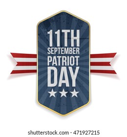 Eleventh September. Patriot Day Banner