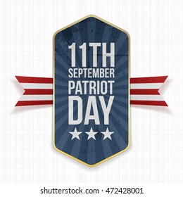 Eleventh September. Patriot Day Label