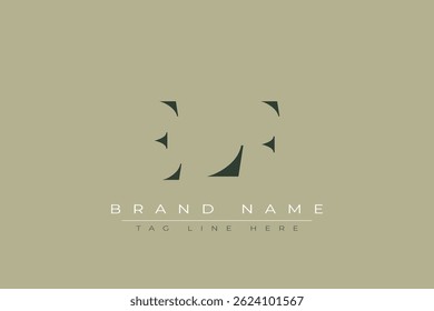 Elf abstrato carta logotipo design. Este logotipo é desenhado por três letras abstratas.