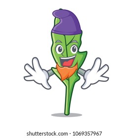 Elf arugula character cartoon style vector illustration