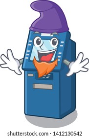 Elf ATM machine isolated with the mascot