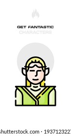 The elf avatars, Element, Character Design. Crazy and Fantasy Future World Topic. Realistic, Cartoon, Fantastic, Sci-fi Style