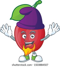 Elf Bing Cherries Isolated Mascot In Character