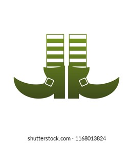Elf boots cartoons green lines