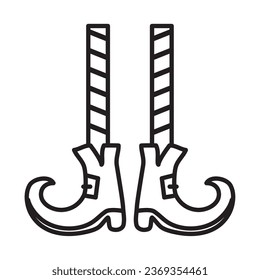 elf boots icon vector isolated