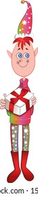 ELF BOY CHRISTMAS HOLIDAY CARTOON CHARACTER