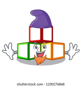 Elf bright toy block bricks on cartoon