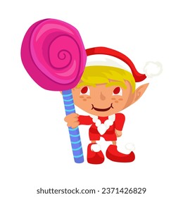 elf bring lollipops at christmas