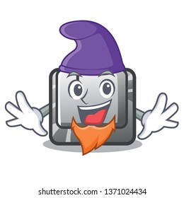Elf button J installed on cartoon computer
