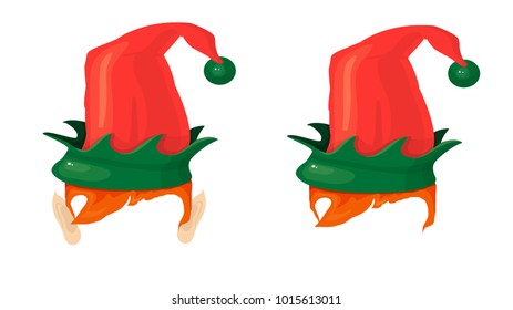 elf cap, vector illustration