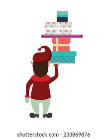 Elf Carrying Presents