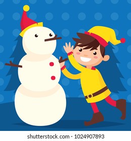Elf cartoon boy cartoon series.
