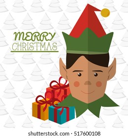 Elf cartoon of Christmas season design