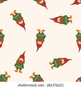 elf , cartoon seamless pattern background