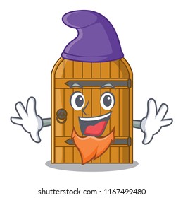 Elf cartoon wooden door massive closed gate