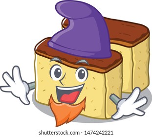 Elf castella cake isolated in the cartoon