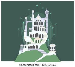 elf castles illustration