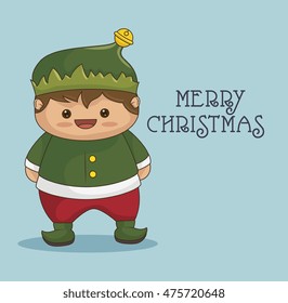 elf character christmas  icon vector illustration design