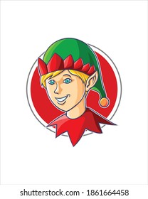 elf character icon vector illustration