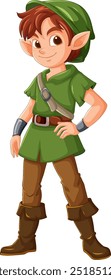 Personagem elfo pronto para uma aventura