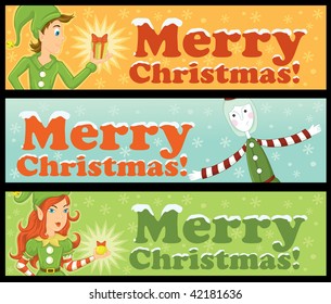 Elf Christmas banners