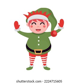 elf christmas character icon isolated