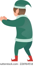 Elf Christmas Elements UI Banner Illustration Vector EPS