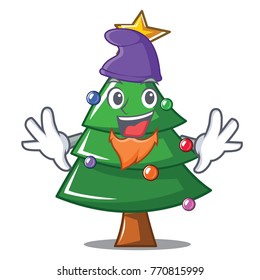 Elf Christmas tree character cartoon