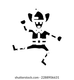 elf christmas xmas glyph icon vector. elf christmas xmas sign. isolated symbol illustration