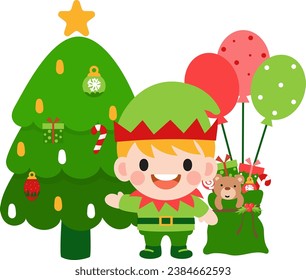 Elf clipart, Merry Christmas and happy new year