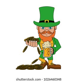 Elf with coins and beer
