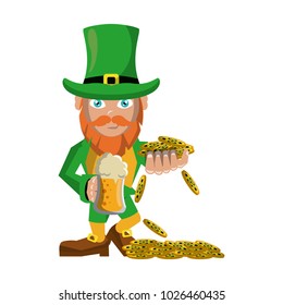Elf with coins and beer