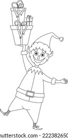 Elffarbbuch, Vektorgrafik des neuen Jahres und Weihnachtsgrafik
