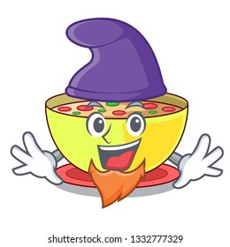 Elf corn chowder in a cartoon bowl