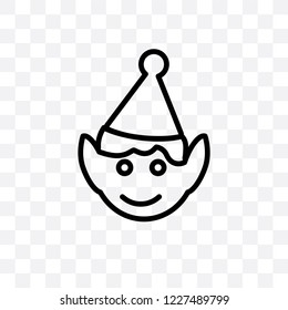 Elf costume vector linear icon isolated on transparent background, Elf costume transparency concept can be used for web and mobile