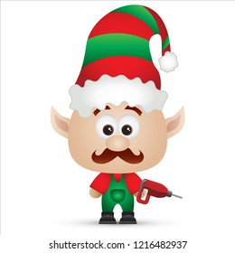 Elf Cute cartoon Christmas Character Isolated Vector Illustration