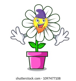 Elf daisy flower character cartoon