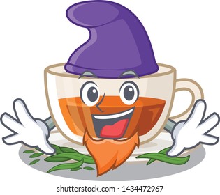 Elf darjeeling tea isolated in the cartoon