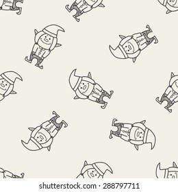 elf doodle seamless pattern background