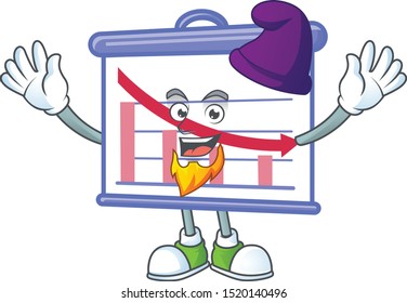 Elf down graphic board cartoon character style.