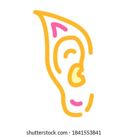 elf ears color icon vector. elf ears sign. isolated symbol illustration