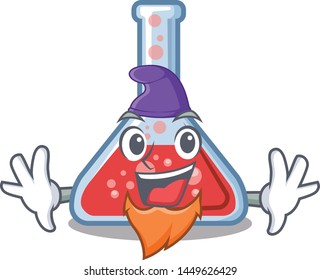 Elf erlenmeyer flask isolated in the mascot