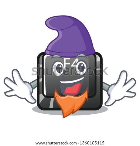 Elf f4 button installed on cartoon keyboard
