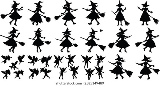 elf, fairy, magic, girl, illustration, isolated, silhouette, fantasy, vector, tale, nature, butterfly, beautiful, fairy tal, imagination, art, cute, female, princess, body, icon, wing, ballerina,