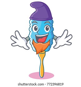 Elf feather duster character cartoon