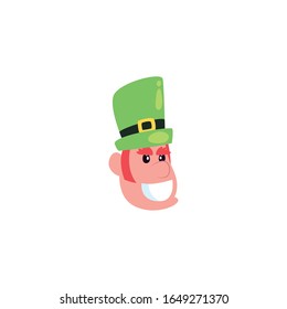 Elf fill style icon design, Saint patricks day ireland celebration fortune irish natural and lucky theme Vector illustration