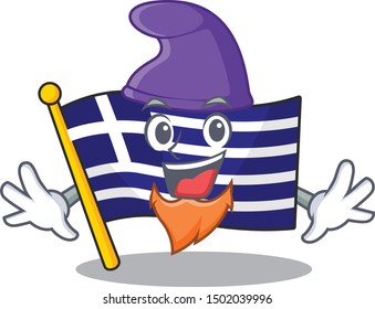 Elf flag greece isolated in the character