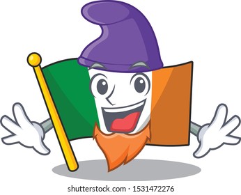 Elf flag ireland isolated with the cartoon